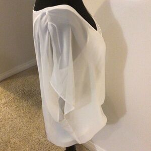 White sheer blouse with camisole X-Large